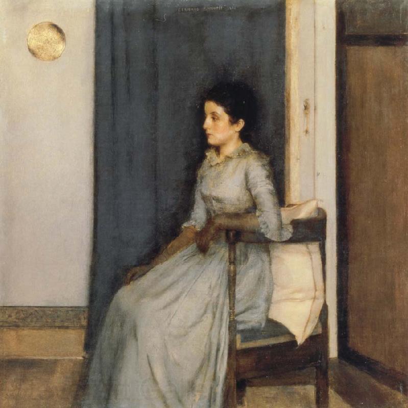 Fernand Khnopff Portrait of Marie Monnom Norge oil painting art